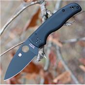 Couteau Spyderco Shaman Black Plain Lame Acier CPM-S30V Manche G-10 Made USA SC229GPBK - Free Shipping