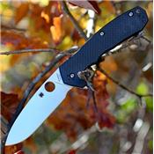 Couteau Spyderco Amalgam Manche Fibre de Carbone/G-10 Lame Acier S30V SC234CFP - Livraison Gratuite