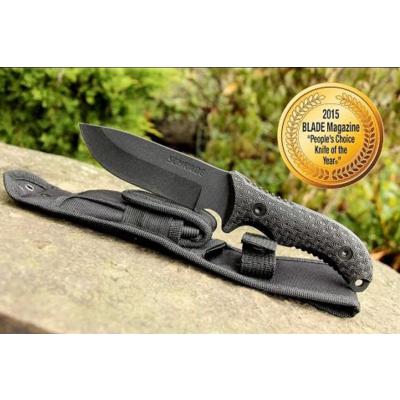 Couteau Schrade Frontier Black TPE Carbone 1095 Manche TPE Etui Nylon SCHF51 - Free Shipping