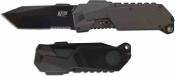 SWMP9BTS Couteau Automatique Smith & Wesson Tactique M.A.G.I.C. Liner Lock Lame Tanto Combo Acier 4034 Manche Aluminium Gris - Livraison Gratuite
