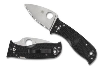 SC69SBK3 Couteau Spyderco Lil Temperance 3 Lightweight Lame VG10 Serrated Made Japan - Livraison Gratuite