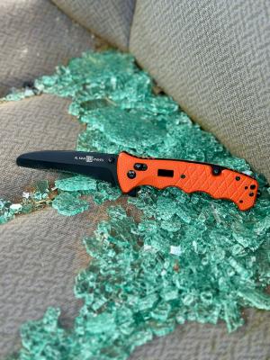 AMK1050RAK Al Mar Couteau de Secours Lame Acier D2 Manche G10 Orange Sécurité Max-Lock - Livraison Gratuite