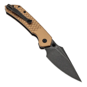 B1034H11 — Couteau Tenable Fenrir Lame Acier Nitro-V Blackwashed Harpoon Manche Aluminium Bronze Texture Fishscale Top Liner Lock Livraison Gratuite