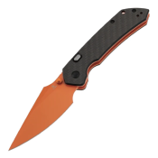 B1034H5 — Couteau Tenable Fenrir Lame Acier Nitro-V Orange Harpoon Manche Fibre de Carbone Twill Top Liner Lock Livraison Gratuite