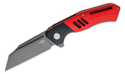 BTKG46D Couteau Bestech Rockface Red/Black Wharncliffe Lame Acier D2 IKBS - Livraison Gratuite