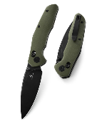 BTKMK02G — Couteau Bestechman Ronan Lame Acier 14C28N Drop Point Black PVD Stonewash Manche G10 Vert OD B-Lock - Livraison Gratuite