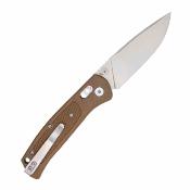 CBTSCTGRMCB CobraTec EDC Scout | Lame Drop Point Acier VG-10 | Manche Grivory Marron | Crossbar Lock - Livraison Gratuite