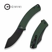 CIVC240793 CIVIVI Outlaw Muk – Couteau pliant lame Acier 14C28N Manche G10 Green Button Lock – Livraison Gratuite 