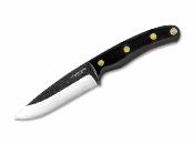 CTK106042SS Couteau Condor Juliet Lame Drop Point Acier 440C - Manche Micarta Noir - Étui Cuir Made Salvador - Livraison Gratuite
