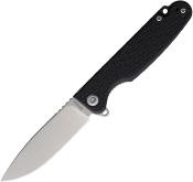 DGRDPMBKSW Daggerr Dopey DL – Couteau Liner Lock | Lame Drop Point 8Cr14MoV Stonewash | Manche FRN Noir - Livraison Gratuite