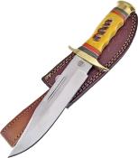 FCW600YB Couteau Frost Cutlery Running Bear Bowie Lame Acier Inox Etui Cuir - Livraison Gratuite