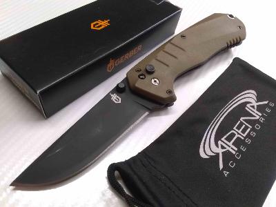 G3571 Gerber Haul - Couteau Pliant Ouverture Assistée Lame Clip Point Acier 5Cr15MoV Manche Nylon Renforcé Coyote Brown Plunge Lock - Livraison Gratuite