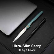 J1965BU CJRB Lanky Blue - Lame Acier AR-RPM9 Manche Aluminium Linerlock Roulements - Livraison Gratuite