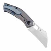K2087A4 Kansept Osprey – Couteau Pliant Lame Wharncliffe Acier CPM-S35VN Manche Titane Bleu – Thumb Hole – Jonathan Shaw Design  