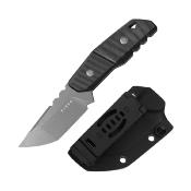 KI1086A2 Kizer Quartz – Couteau Fixe Compact | Lame Acier AEB-L Satin | Manche G10 Noir | Étui Kydex  - Livraison Gratuite