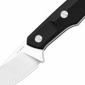 KI1087A1 Kizer Splinter – Couteau à lame fixe Acier AEB-L Satin Manche Black Sculpted G10 Housse kydex - Livraison Gratuite