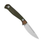 KI1097A1 Couteau Kizer Evenki 1 1097A1 - Lame Drop Point Acier AEB-L - Manche G10 Vert & Orange - Housse Kydex - Livraison Gratuite