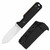 KI1133A3 Couteau Kizer Abrams | Lame Acier 14C28N Satin Spey Point | Manche Plaquettes G10 Black | Housse kydex | Livraison Gratuite