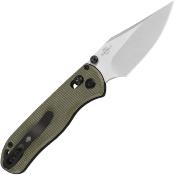 KIV36192KC1 Couteau KIZER Drop Bear 2 Lame Acier Nitro-V Satin (HRC 58-60) Manche Micarta Canvas Vert Clutch Lock - Livraison Gratuite