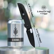 KIV3637A1 Couteau Kizer Varatas – Lame Nitro-V noire – Manche G10 noir – Liner Lock - Livraison Gratuite