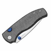 KIV3801A1 Couteau Kizer Glaux Lame Acier 14C28N Satin Manche Micarta Noir Norplex - Livraison Gratuite