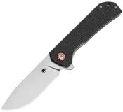 KKNJ305BK Couteau Pliant Klaken Drake Lame Acier D2 Manche Micarta Noir Linerlock Flipper - Livraison Gratuite