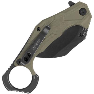 KS2064ODBW Couteau Kershaw Outlier Karambit Green A/O Lame Acier 8Cr13MoV - Livraison Gratuite