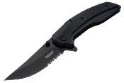 KS8320BLKST Couteau Kershaw Outright A/O Lame Upswept Serrated Acier 8Cr13MoV - Livraison Gratuite
