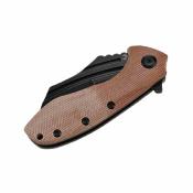 KT1031B2 Kansept KTC3 – Couteau pliant Liner Lock Lame Acier 154CM Black Manche Black & Brown Micarta - Livraison Gratuite