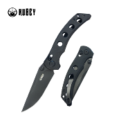 KUB172B Couteau Kubey Hound Black Lame Acier 14C28N Crossbar Lock - Livraison Gratuite