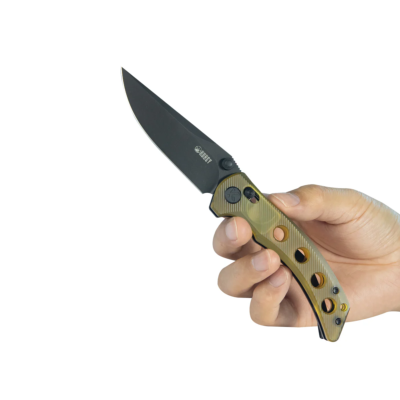 KUB172H Couteau Kubey Hound Lame Clip Point Acier 14C28N Manche Ultem CrossbarLock  - Livraison Gratuite