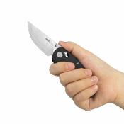 KUB449A Couteau Kubey Sparrow | Lame Drop Point Acier San Mai AUS-10 | Manche Black G10 Crossbar Lock - Livraison Gratuite