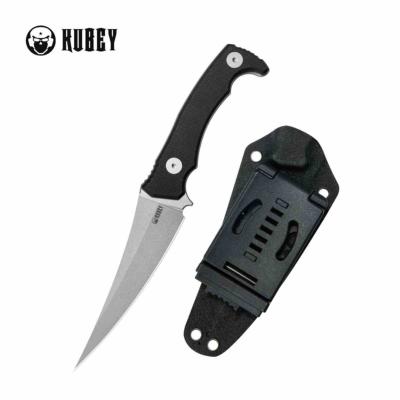 KUB477A Kubey Sicarii – Couteau Lame Fixe Lame Acier 14C28N Manche G10 Black Housse Kydex – Livraison Gratuite