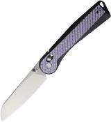 MK0043CFPL Couteau Pliant Rapax Wisp Lame Acier VG-10 Manche G10 Noir Carbone Violet Crossbar Lock - Livraison Gratuite