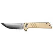 NMB2401E Couteau North Mountain Blade Tanto Acier SLD-Magic San Mai Manche Bronze - Livraison Gratuite
