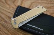 NMB2403S North Mountain Blade Chop 2 – Couteau Pliant Button Lock Lame SLD-Magic Tanto Manche Aluminium Bronze - Livraison Gratuite