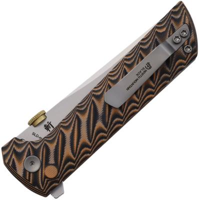 NMB2406BKSK — Couteau North Mountain Blade Chop 2 Button Lock Lame Acier SLD-Magic San Mai Tanto Manche Plaquettes G10 Noir et Tan Livraison Gratuite