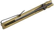 OKNDURONOG Couteau Oknife Duron Lame Drop Point Acier Nitro-V Manche Aluminium Super Vert Olive Sécurité Frame Lock - Livraison Gratuite