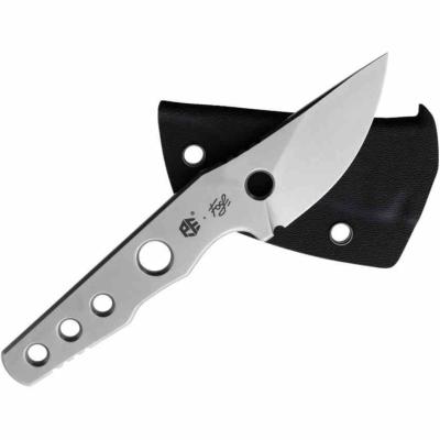 PFE13W Couteau Petrified Fish Bison | Lame Drop Point Acier 14C28N Stonewash | Manche Acier Squelette Housse kydex - Livraison Gratuite 