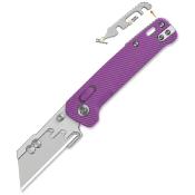QS130UTE Couteau Pliant QSP Penguin Workmate Lame Acier SK5 Manche FRN Violet Glyde Lock - Livraison Gratuite