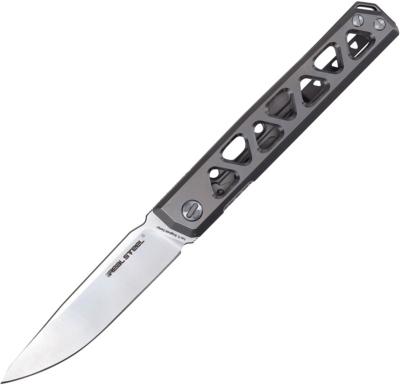 RS7661 Couteau Real Steel Burns Gray Titane Lame Acier VG-10 - Livraison Gratuite