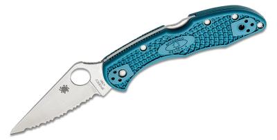 SC11FSK390 Couteau Spyderco Delica 4 K390 Lame Serrated Made Japan - Livraison Gratuite