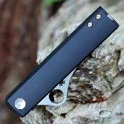 SC272ALBKP Couteau Spyderco Essenza Lame Acier Bohler N690Co Manche Aluminium Noir Made in Italy - Livraison Gratuite