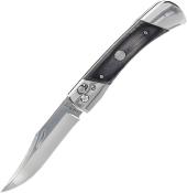 SCH1222017 Couteau Uncle Henry PLB7 Bear Paw Clip Point 7Cr13 - Manche Bois Laminé Noir - Sécurité Pivot Lock - Livraison Gratuite