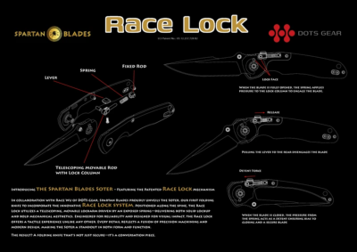 SFBL14BKCF Couteau Spartan Blades Soter Lame Acier S35VN Manche Carbone G10 Racelock - Livraison Gratuite
