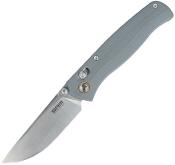 SRM255LGK2 Couteau SRM Medal 255L Lame Drop Point Acier 10Cr15CoMoV Manche G10 Gris Sécurité Ambi Lock -  Livraison Gratuite