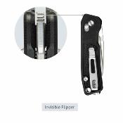 SRM7229GB SRM Scout Black | Lame Drop Point Acier Sandvik 14C28N | Manche G10 Noir Ambi Lock - Livraison Gratuite