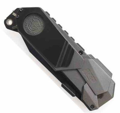 SWMP9BTS Couteau Automatique Smith & Wesson Tactique M.A.G.I.C. Liner Lock Lame Tanto Combo Acier 4034 Manche Aluminium Gris - Livraison Gratuite