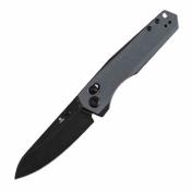 T1105V7 Couteau TENABLE Beaver Lame Acier Nitro-V Blackwash Manche G10 Gris et Noir Cross Bar Lock - Livraison Gratuite