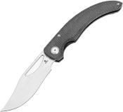 T1119A1 Couteau Tenable Gideon – Couteau Pliant EDC Liner Lock | Lame Clip Point Nitro-V | Manche Micarta Noir - Livraison Gratuite